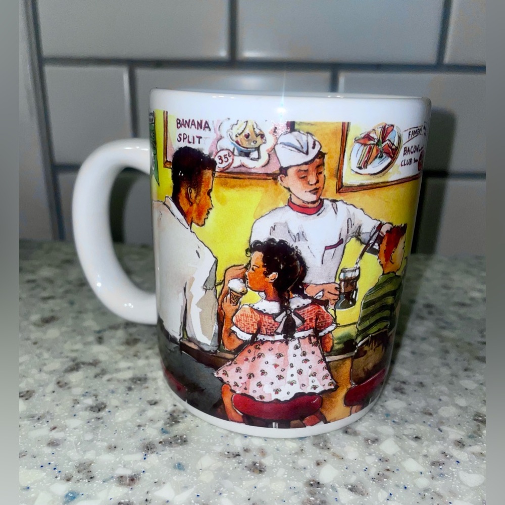 Vintage 2002 Nostalgic 1940’s Soda Fountain Commemorative Ceramic Mug
